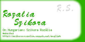 rozalia szikora business card